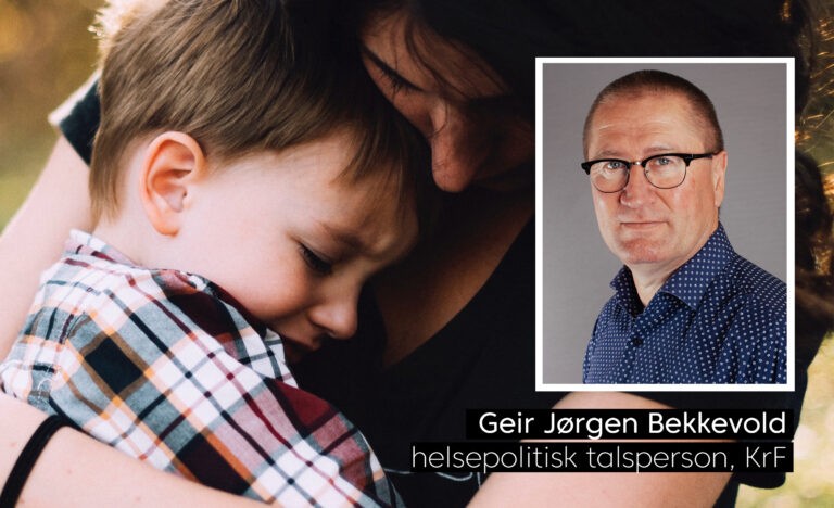 Geir Jørgen Bekkevold med illustrasjonsbilde av en gutt