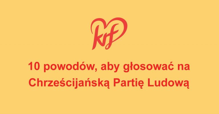 10 grunner til å stemme KrF på polsk
