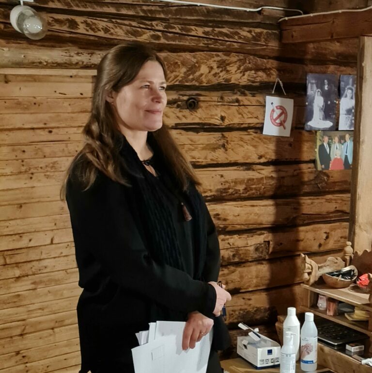 Linda Helen Haukland på Meløy KrFs årsmøte