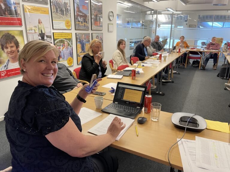Bilde fra fylkesstyremøtet i Rogaland KrF i april 2022
