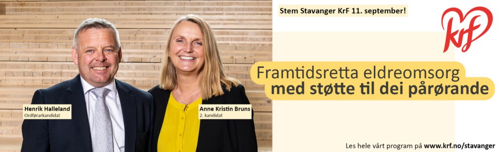 Annonse seniorpolitikk - Stavanger KrF