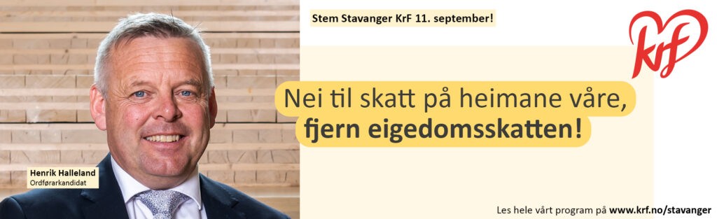 Annonse Eiendomsskatt Stavanger KrF