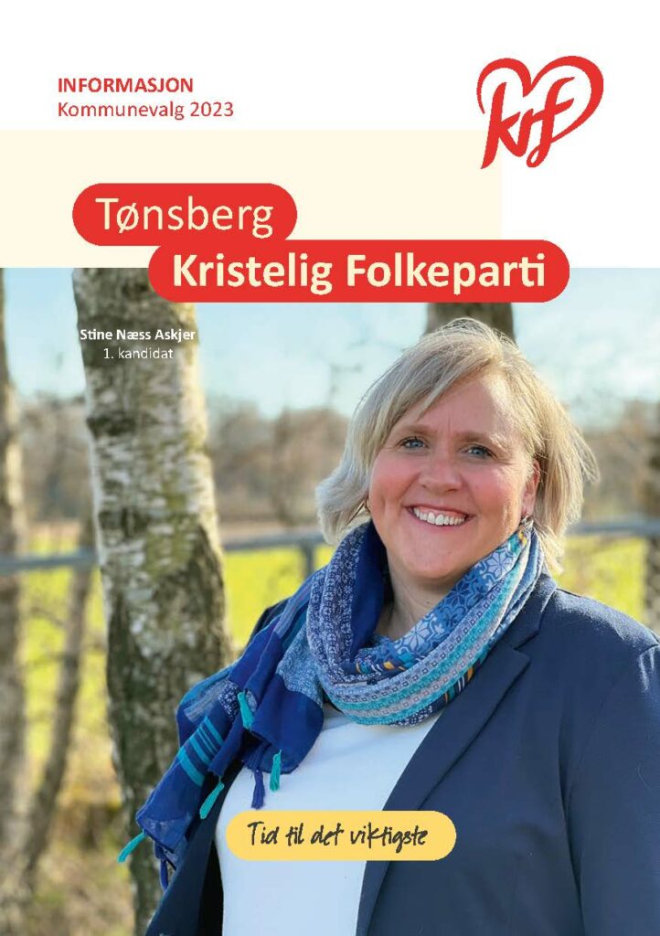 Tønsberg KrF valgbrosjyre
