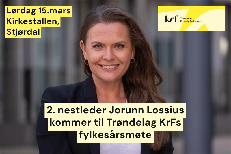 Jorunn Lossius til fylkesårsmøtet i Trøndelag KrF.