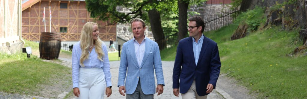 Førstekandidat David Hansen flankert av Bjørn Lande og Constance Thuv