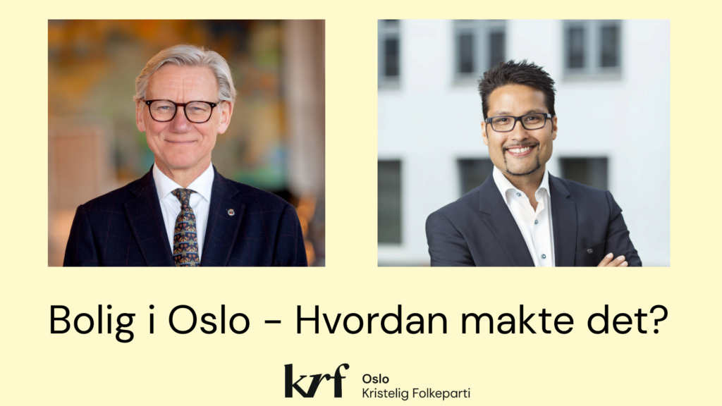 Byutviklingsbyråd James Stove Lorentzen og konsernsjef Daniel Kjørberg Siraj i OBOS