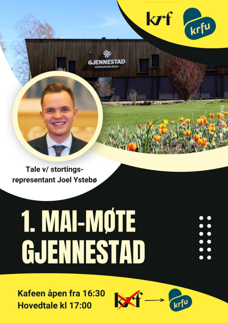 1. mai møte Gjennestad med taler Joel Ystebø